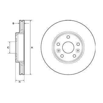 Jeu de 2 disques de frein avant DELPHI BG4667C