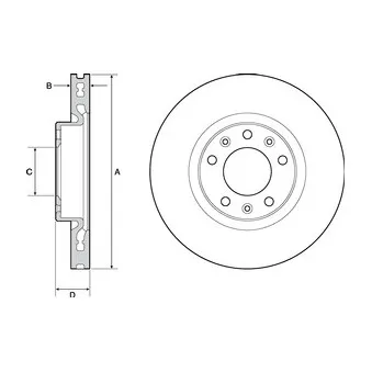 Jeu de 2 disques de frein avant DELPHI BG4669C