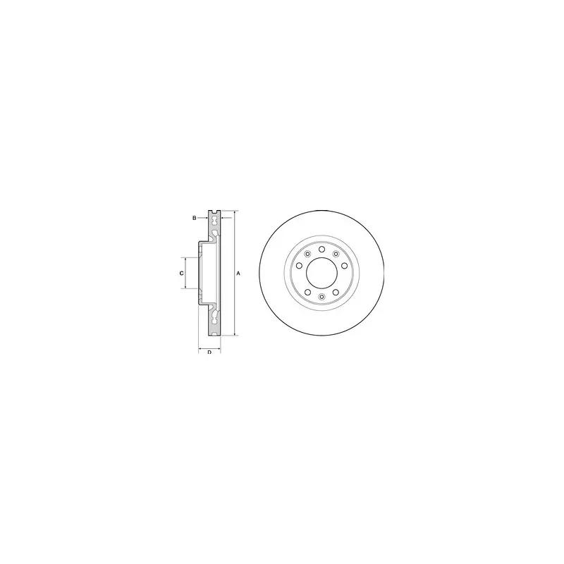 Jeu de 2 disques de frein avant DELPHI BG4669C