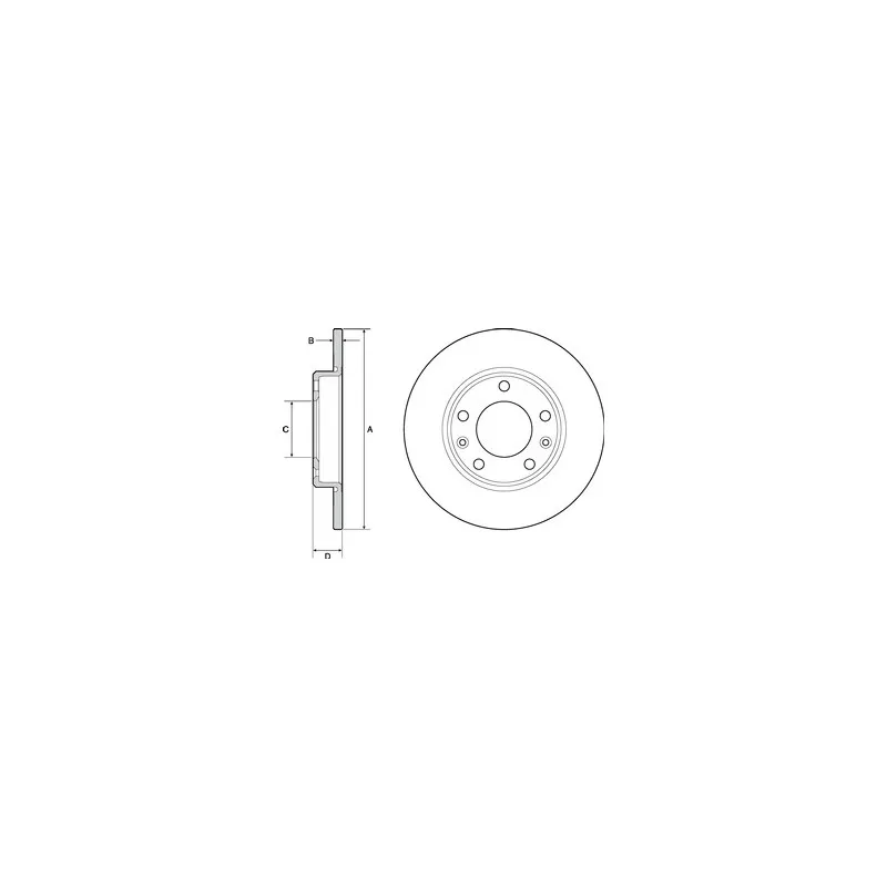 Jeu de 2 disques de frein arrière DELPHI BG4670C