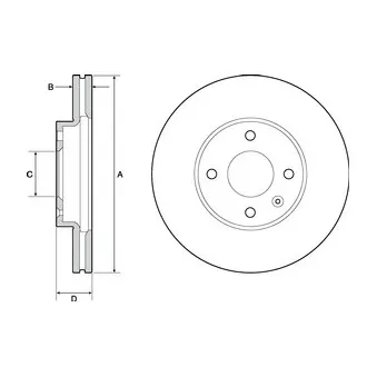 Jeu de 2 disques de frein avant DELPHI BG4671C