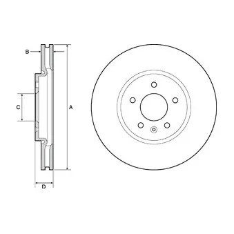 Jeu de 2 disques de frein avant DELPHI BG4672C