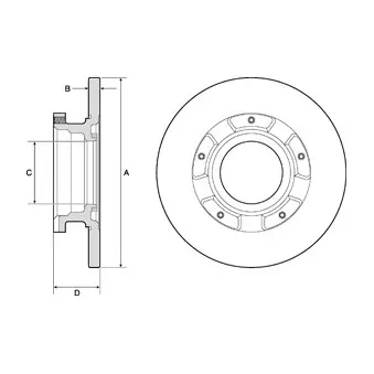 Jeu de 2 disques de frein arrière DELPHI BG4673