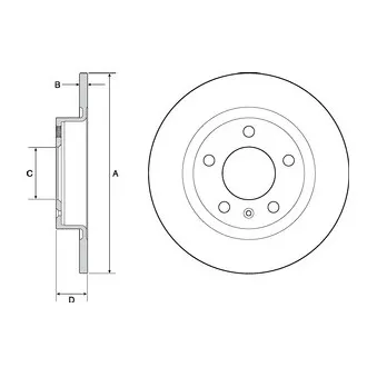 Jeu de 2 disques de frein arrière DELPHI BG4675