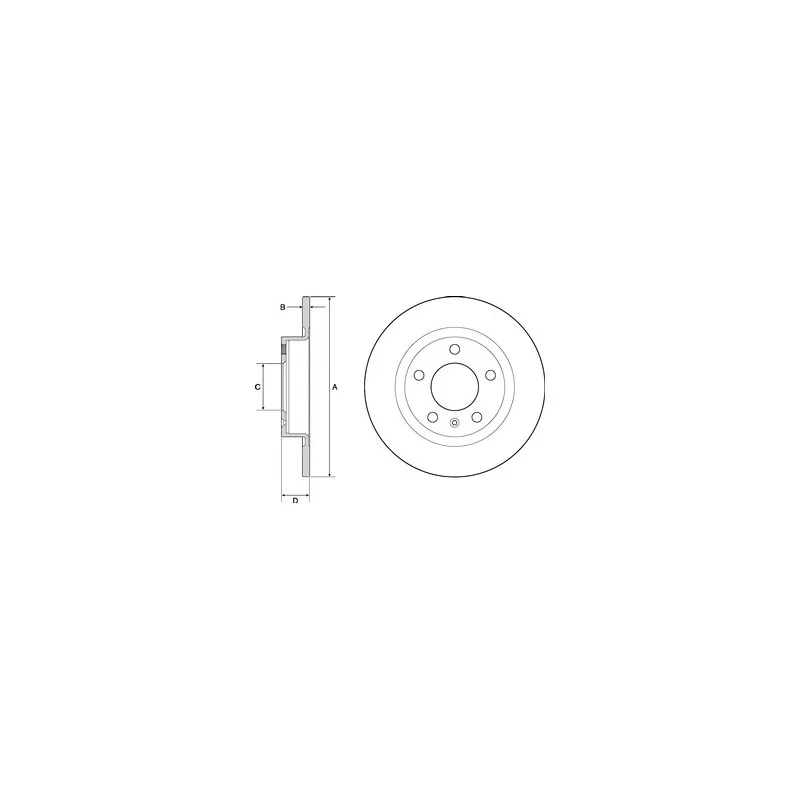 Jeu de 2 disques de frein arrière DELPHI BG4675
