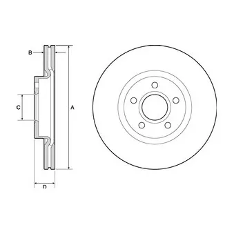 Jeu de 2 disques de frein avant DELPHI BG4676C