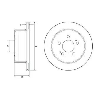 Jeu de 2 disques de frein avant DELPHI BG4677C