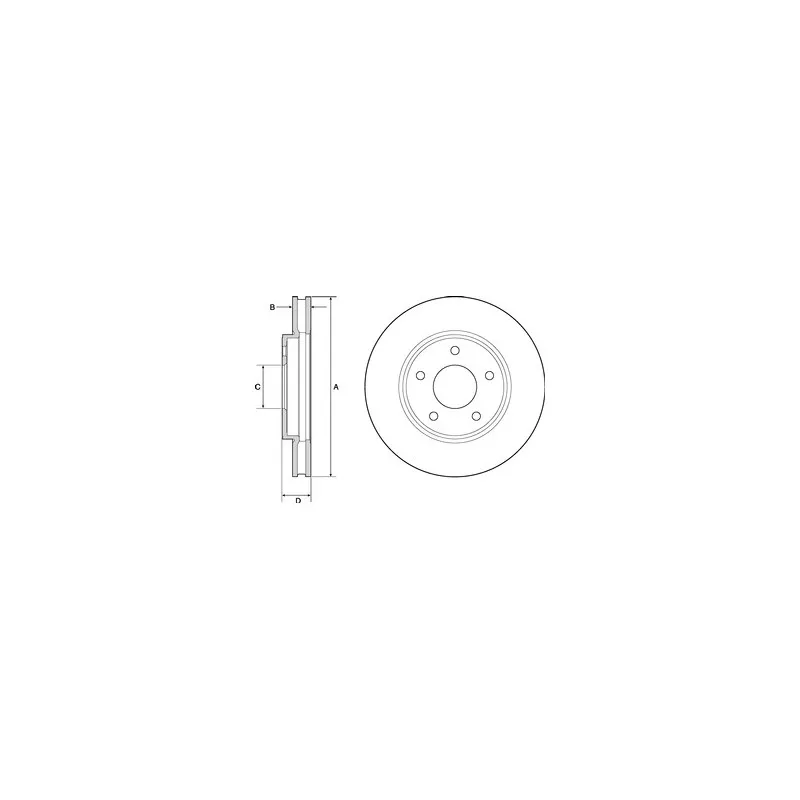 Jeu de 2 disques de frein avant DELPHI BG4678C