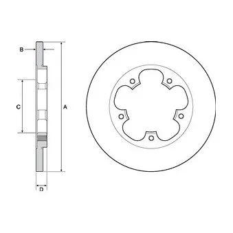 Jeu de 2 disques de frein arrière DELPHI BG4681C
