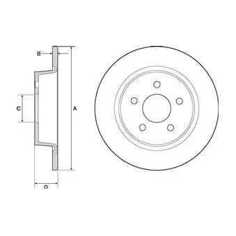 Jeu de 2 disques de frein arrière DELPHI BG4682