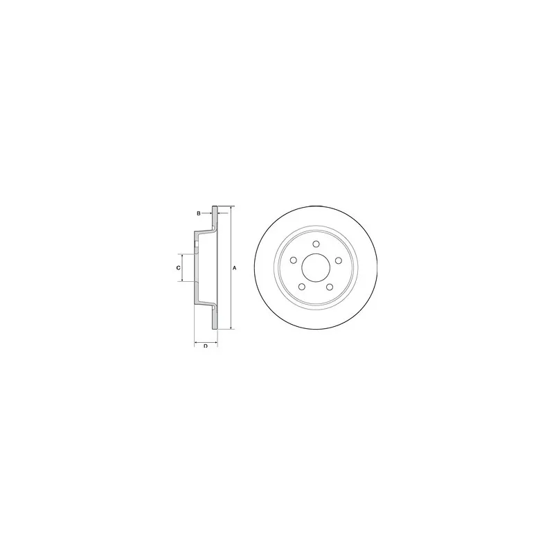 Jeu de 2 disques de frein arrière DELPHI BG4682