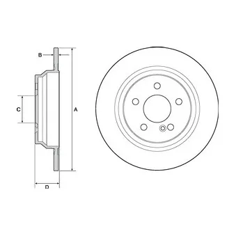 Jeu de 2 disques de frein arrière DELPHI