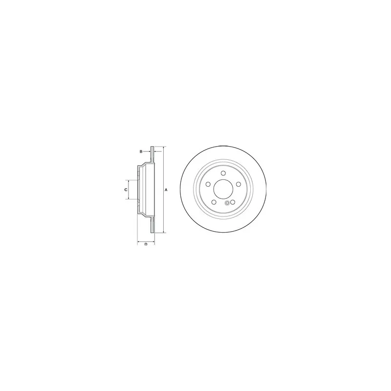 Jeu de 2 disques de frein arrière DELPHI BG4686C
