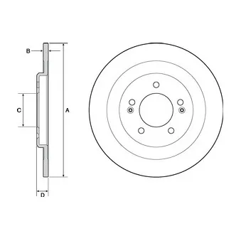 Jeu de 2 disques de frein arrière DELPHI BG4688C