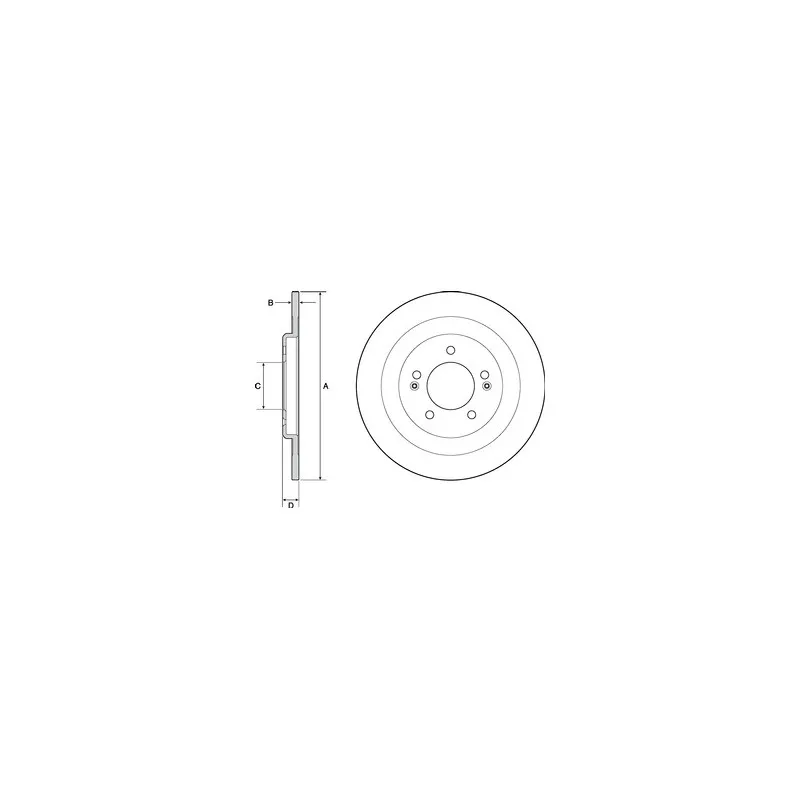 Jeu de 2 disques de frein arrière DELPHI BG4688C