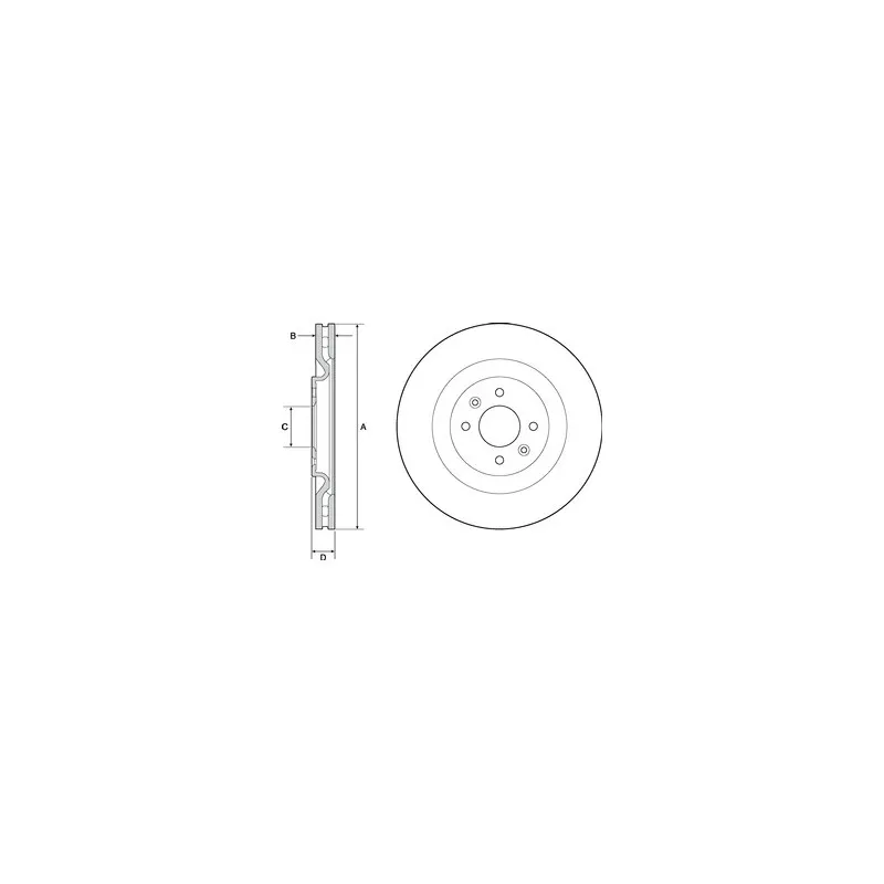 Jeu de 2 disques de frein avant DELPHI BG4689C