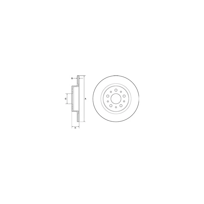 Jeu de 2 disques de frein arrière DELPHI BG4690C