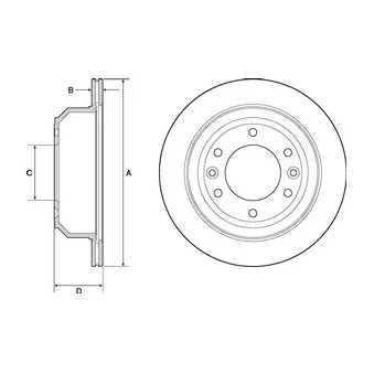 Jeu de 2 disques de frein arrière DELPHI BG4692C