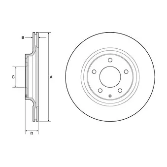 Jeu de 2 disques de frein arrière DELPHI BG4693C