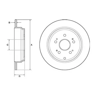 Jeu de 2 disques de frein arrière DELPHI