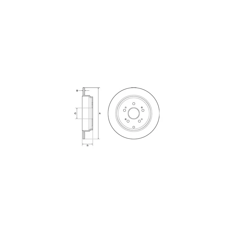 Jeu de 2 disques de frein arrière DELPHI BG4694C