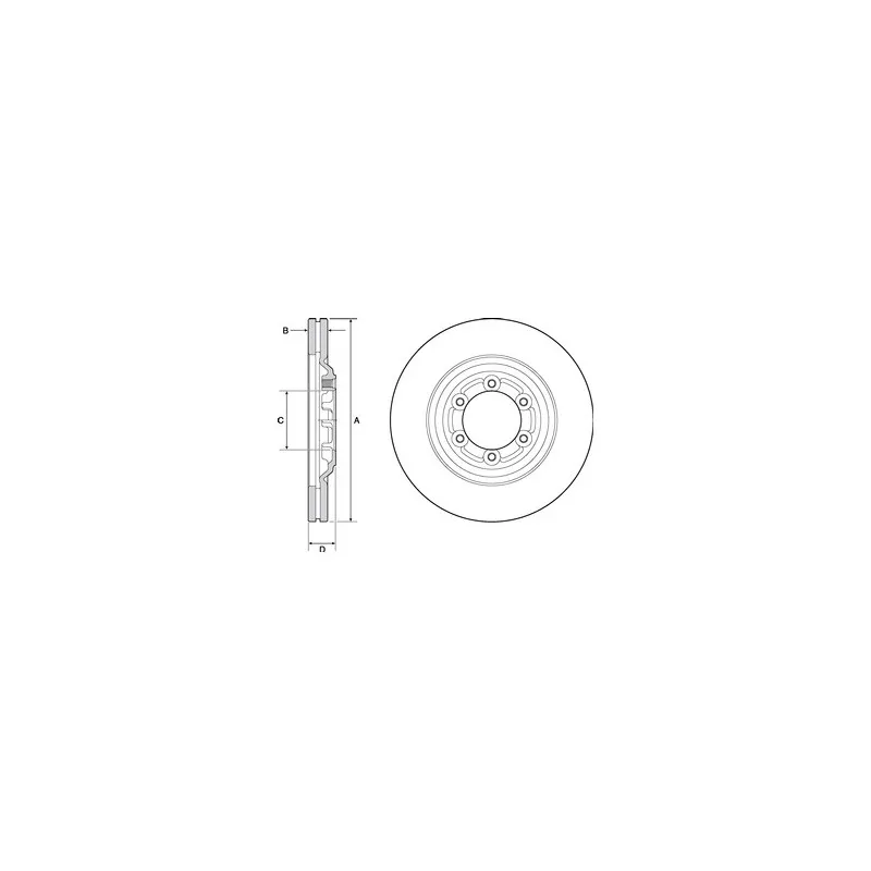Jeu de 2 disques de frein avant DELPHI BG4697C
