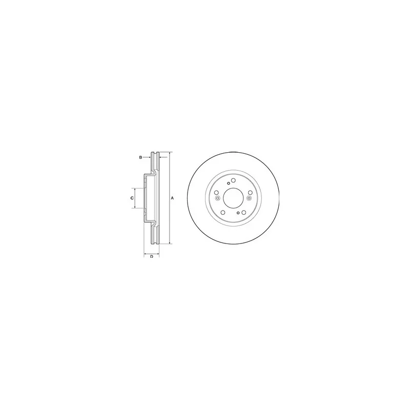 Jeu de 2 disques de frein avant DELPHI BG4698C