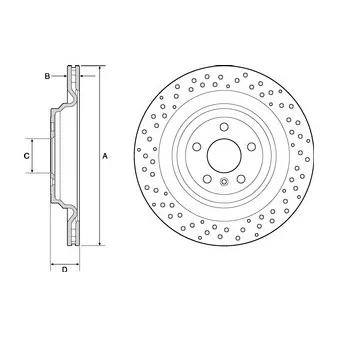 Jeu de 2 disques de frein avant DELPHI BG4699C
