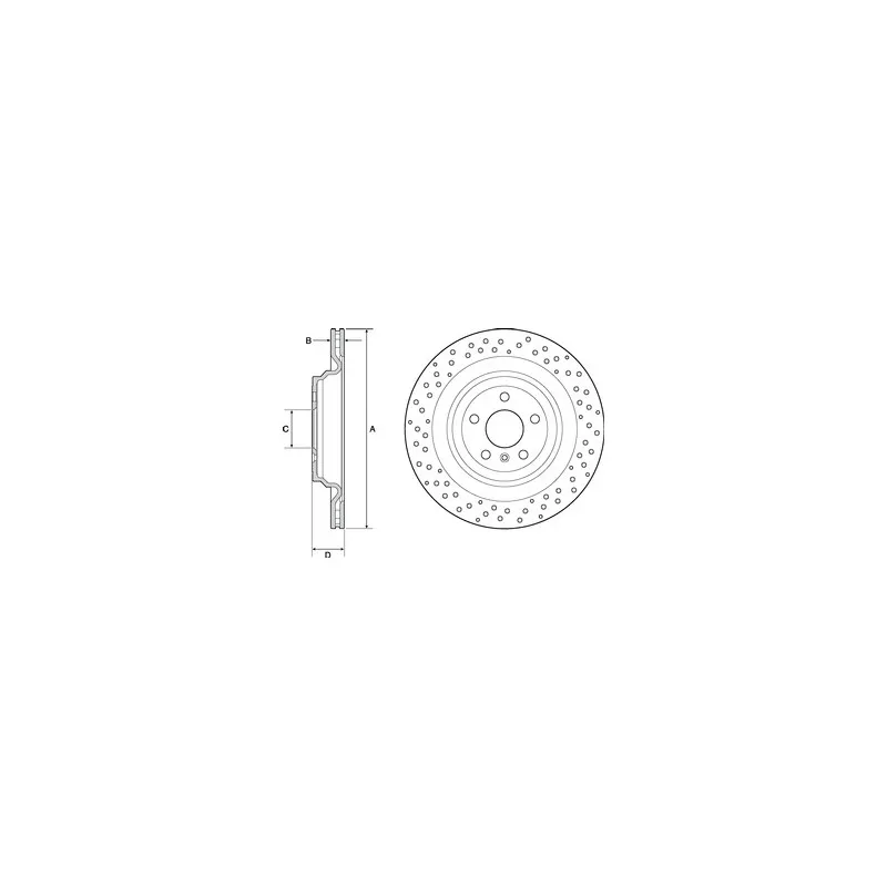 Jeu de 2 disques de frein avant DELPHI BG4699C