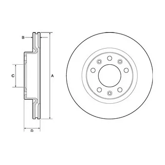 Jeu de 2 disques de frein avant DELPHI BG4700C