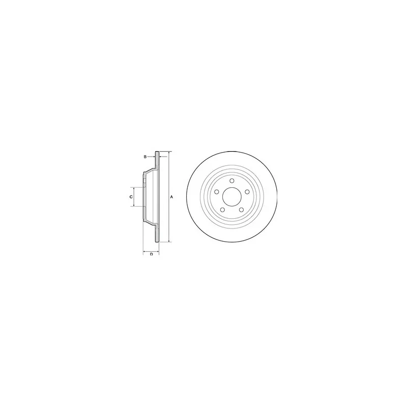 Jeu de 2 disques de frein arrière DELPHI BG4703C