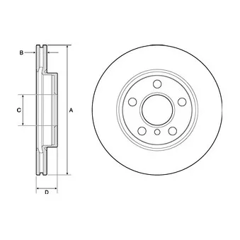 Jeu de 2 disques de frein avant DELPHI BG4704C