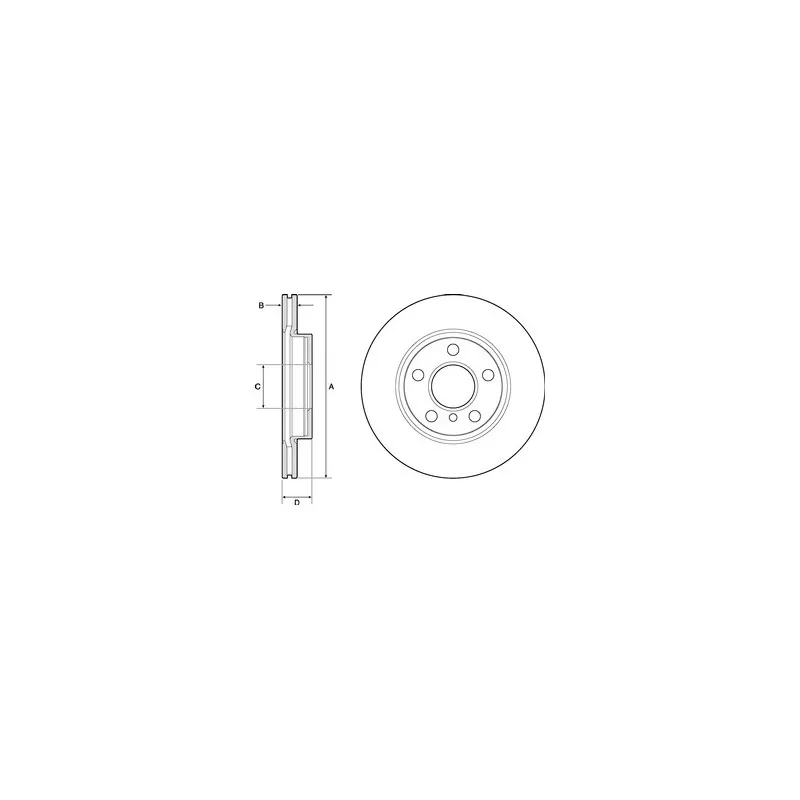 Jeu de 2 disques de frein avant DELPHI BG4704C
