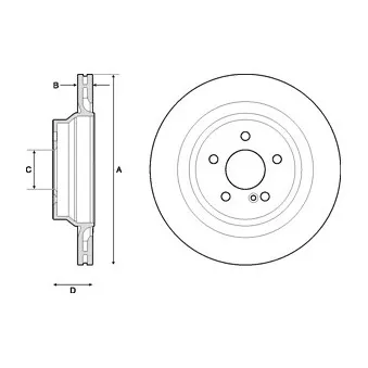 Jeu de 2 disques de frein arrière DELPHI BG4705C