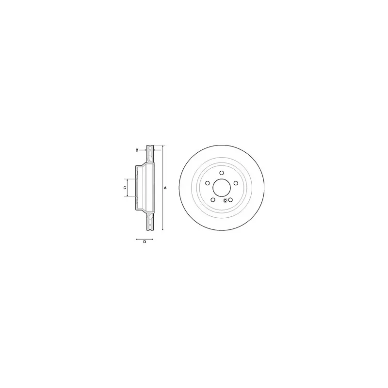 Jeu de 2 disques de frein arrière DELPHI BG4705C