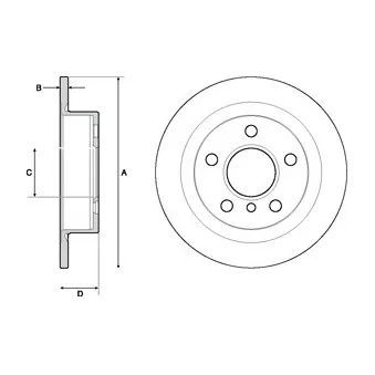 Jeu de 2 disques de frein arrière DELPHI BG4706C