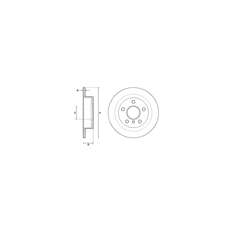 Jeu de 2 disques de frein arrière DELPHI BG4706C