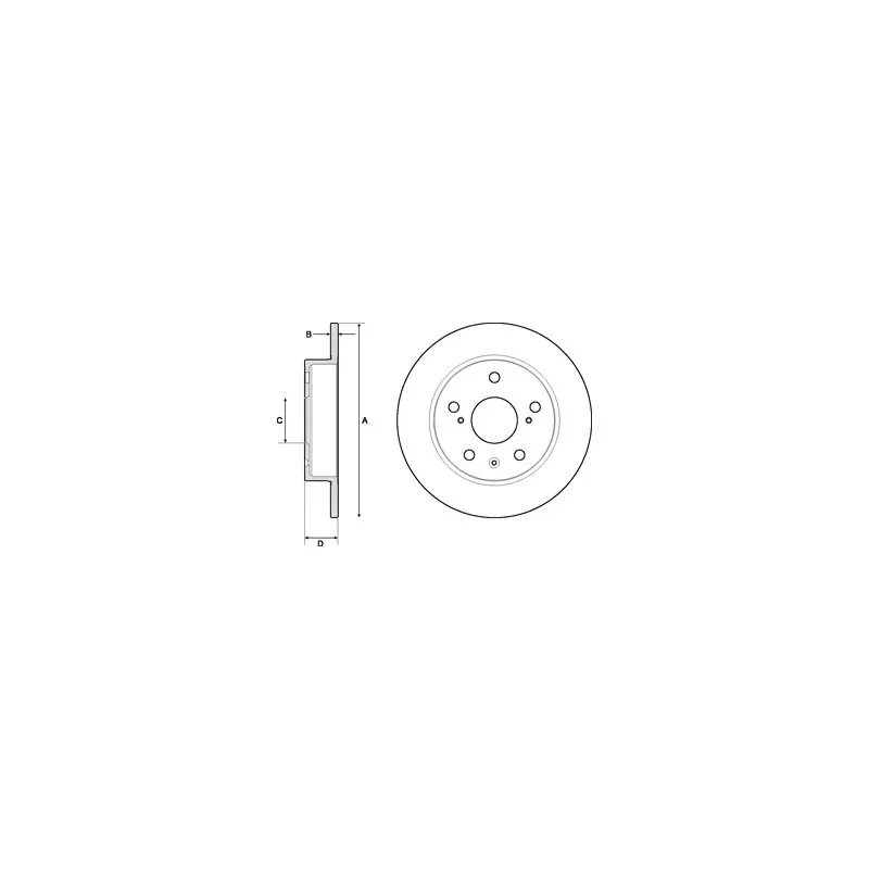 Jeu de 2 disques de frein arrière DELPHI BG4709C