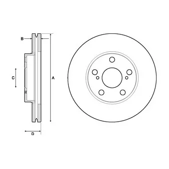 Jeu de 2 disques de frein avant DELPHI BG4711C