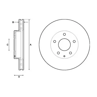 Jeu de 2 disques de frein avant DELPHI