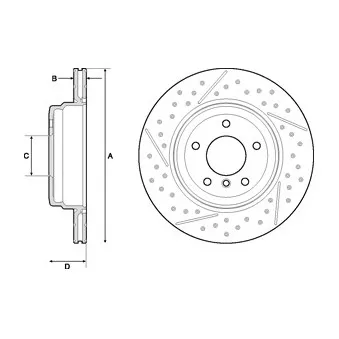Jeu de 2 disques de frein arrière DELPHI