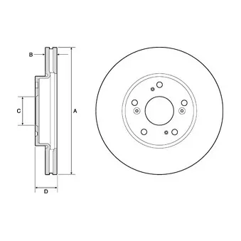 Jeu de 2 disques de frein avant DELPHI