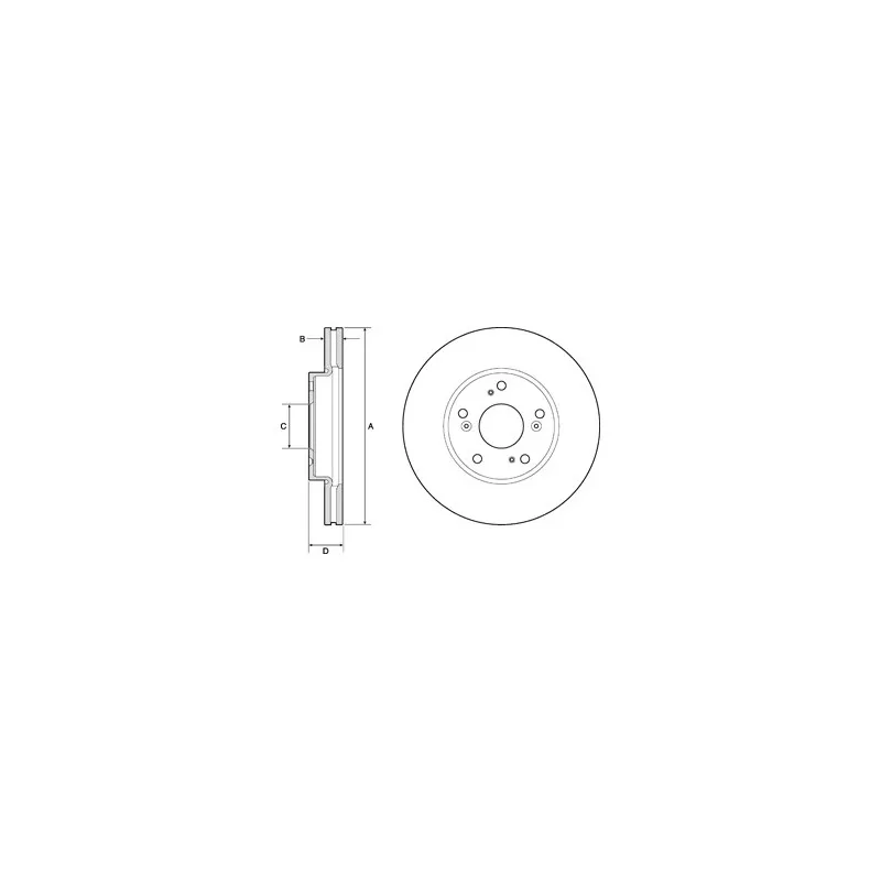 Jeu de 2 disques de frein avant DELPHI BG4741C