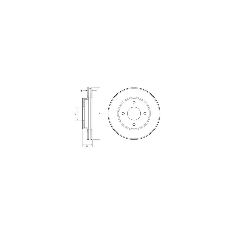 Jeu de 2 disques de frein avant DELPHI BG4742C