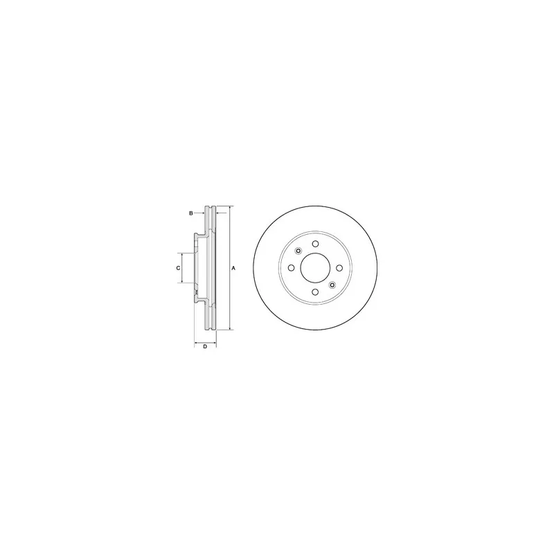 Jeu de 2 disques de frein avant DELPHI BG4744C