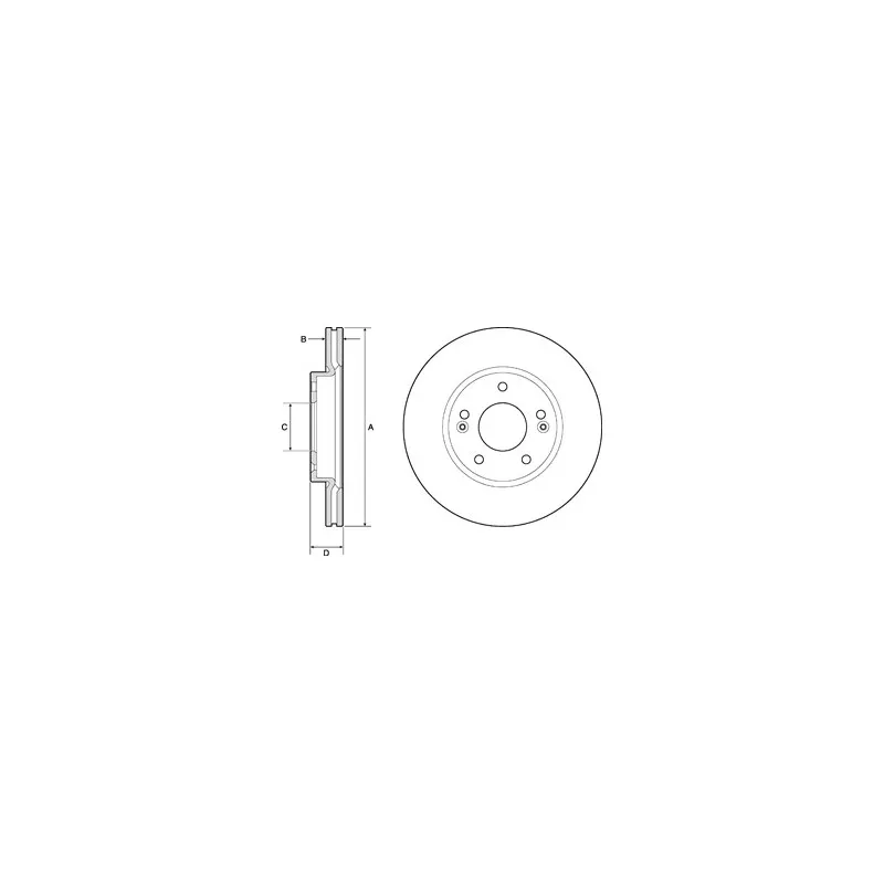 Jeu de 2 disques de frein avant DELPHI BG4745C