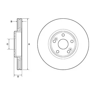 Jeu de 2 disques de frein avant DELPHI BG4746C