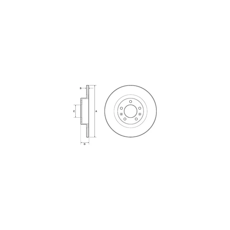 Jeu de 2 disques de frein arrière DELPHI BG4748C