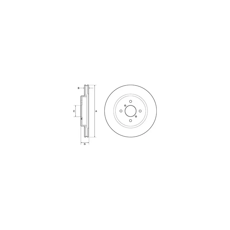 Jeu de 2 disques de frein avant DELPHI BG4750C