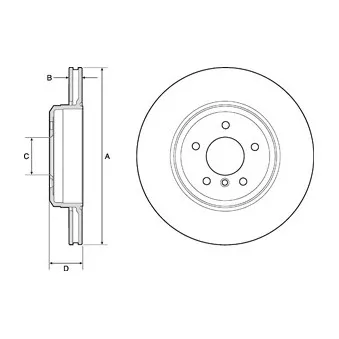 Jeu de 2 disques de frein arrière DELPHI BG4753C